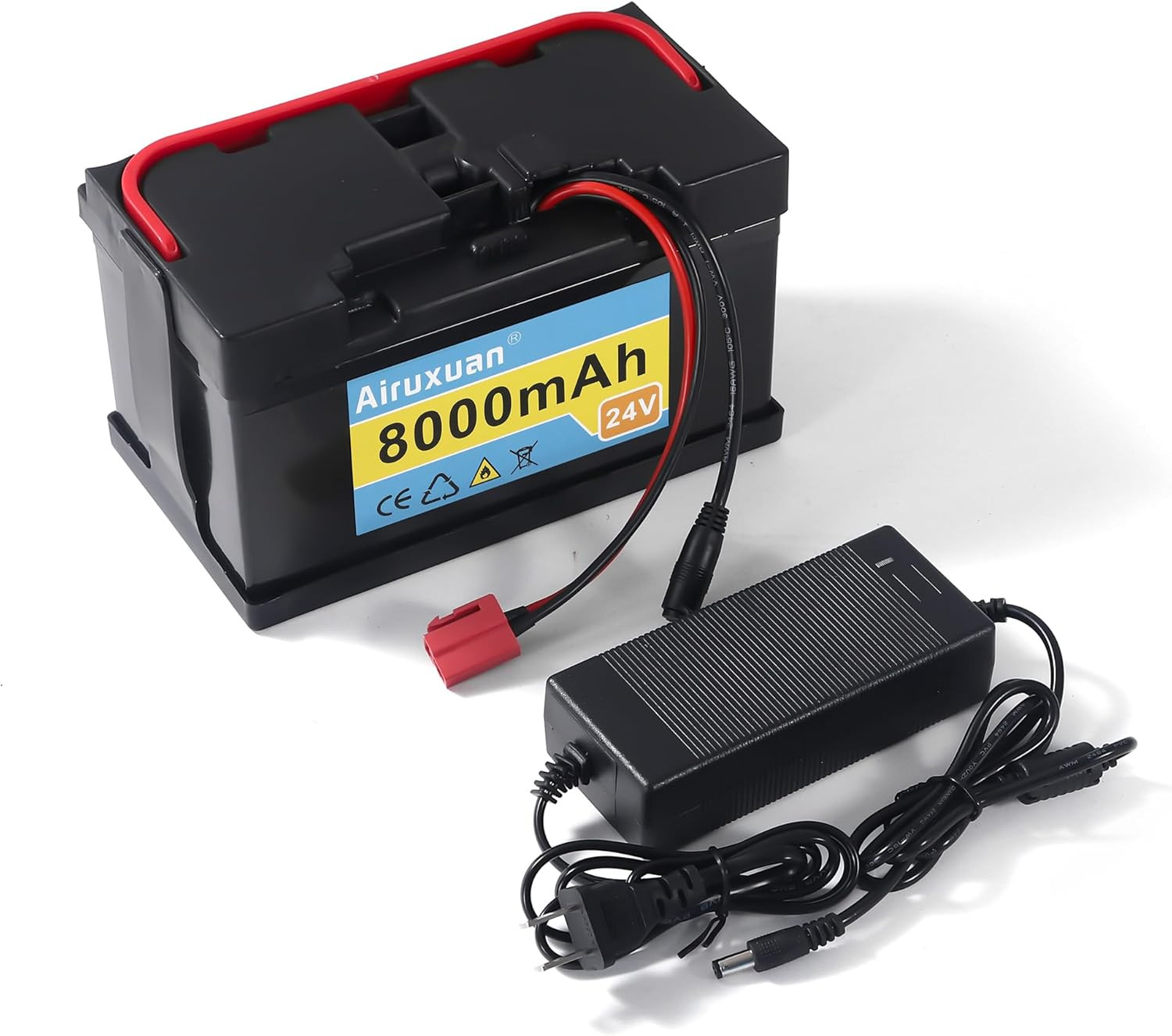 24V 8Ah Lithium Battery for Kids Ride-On Cars & Power Wheels, 25A BMS, 2A Charge