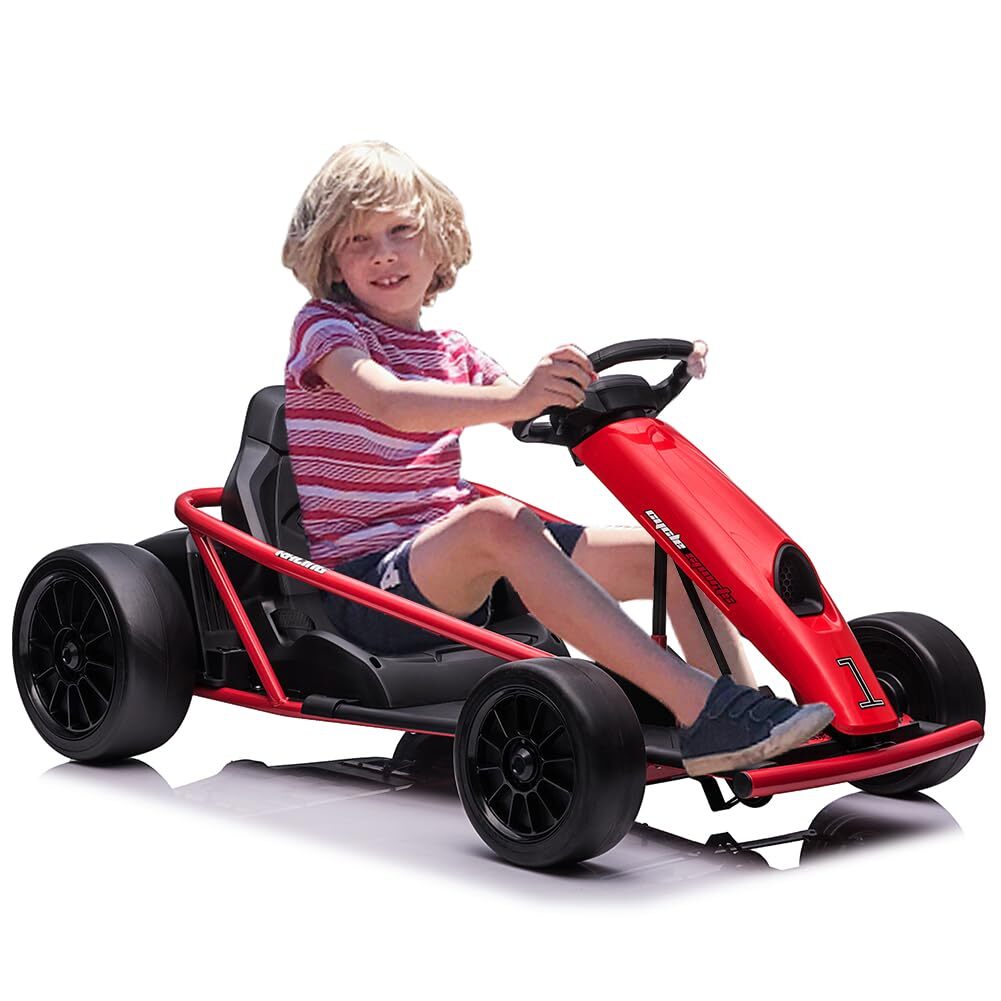 🔥24V Go Kart Ride On Toy for Kids 8-12 Years 300W*2 Extra Powerful Motors