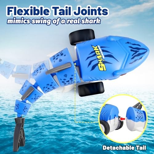 Shark Remote Control Car for Kids,2.4Ghz Electric RC Shark Toys with Glowing