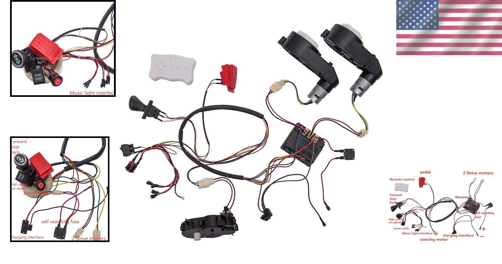 Electric Car Conversion Accessories Set with Remote Control