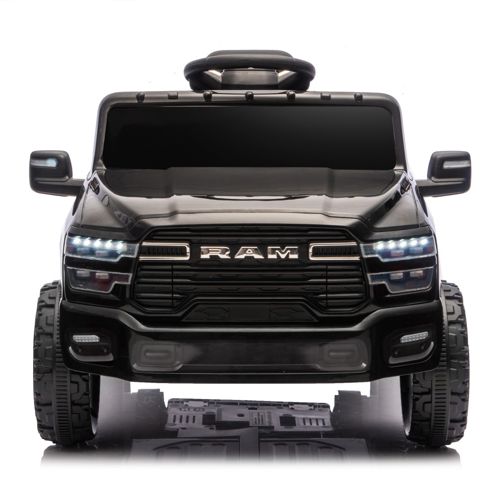 Licensed Dodge RAM 12V Ride On Truck w/ Remote Bluetooth Music for Kids Ages 3-6