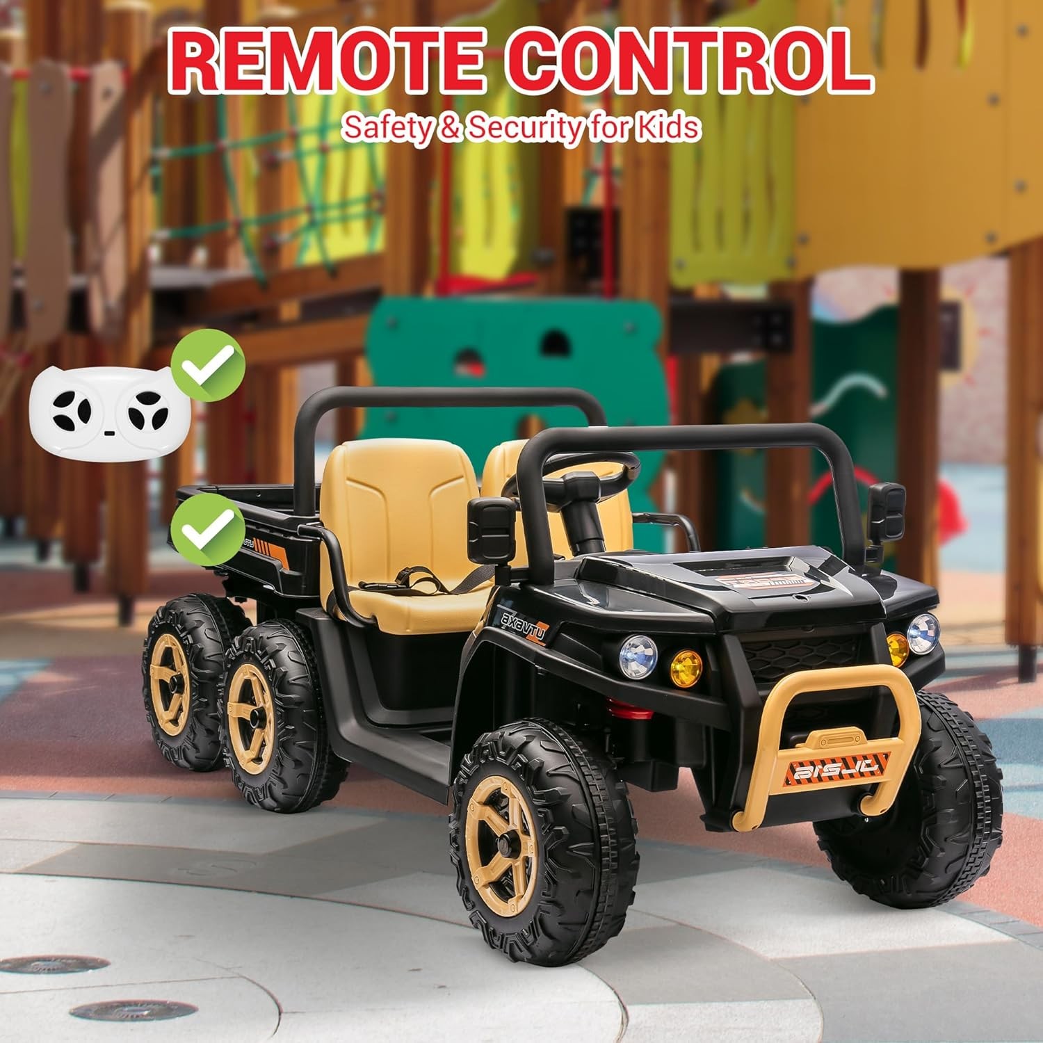 Kids 24V Ride On Dump Truck UTV Electric Ride On Car Toys Vehicles w/ Dump Bed