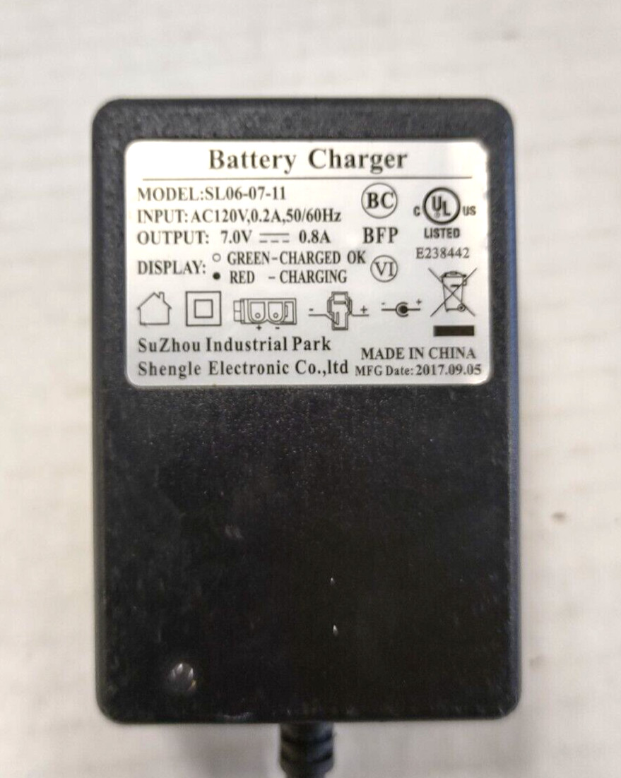 Battery Charger SL06-07-11 7V .8A Adapter Disney Kids Ride On Car Trax