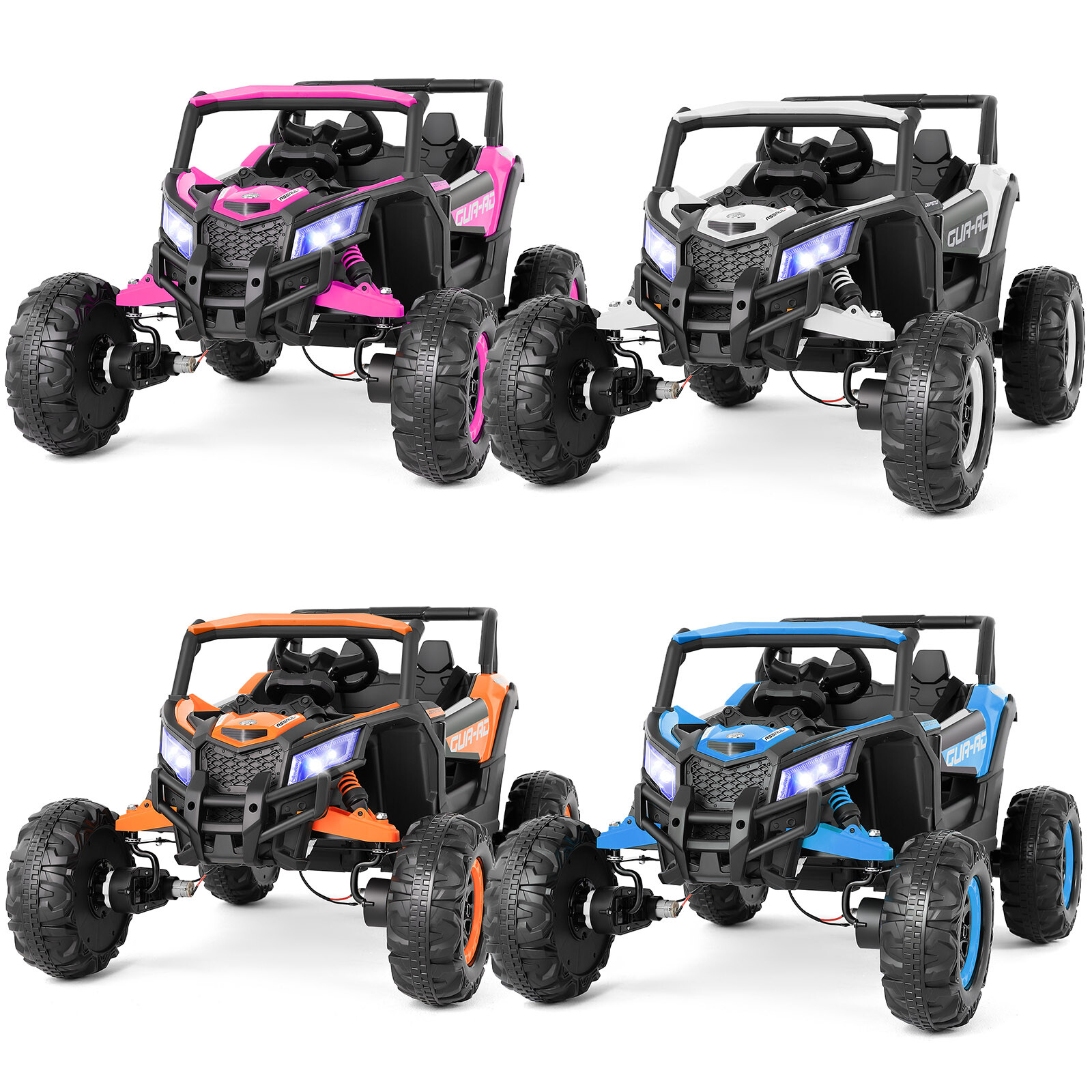 JOYLDIAS 12V Kids 4WD Ride On Car Electric Off-Road UTV Boy Girl Gifts w/ Remote