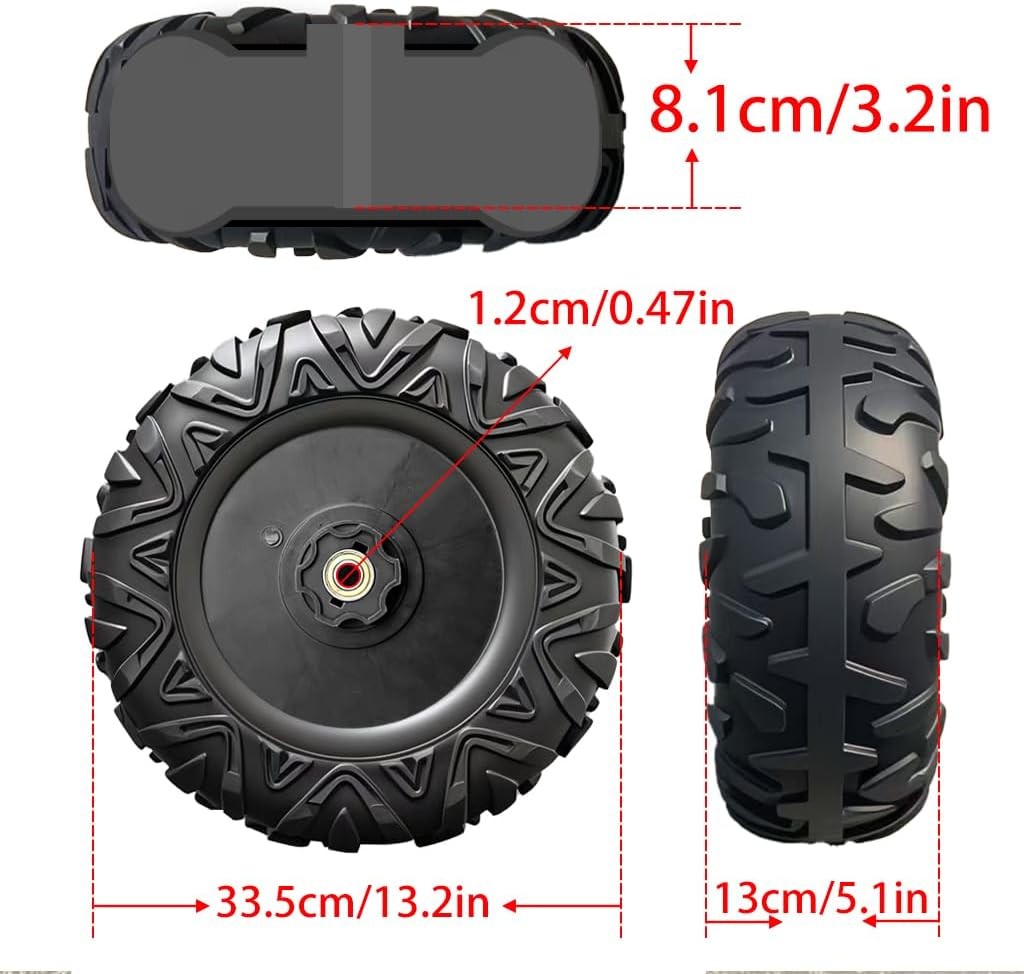 2Pack 33CM/13” EVA Solid Compound Tire Power Wheels Ride on Car ﻿Alligator
