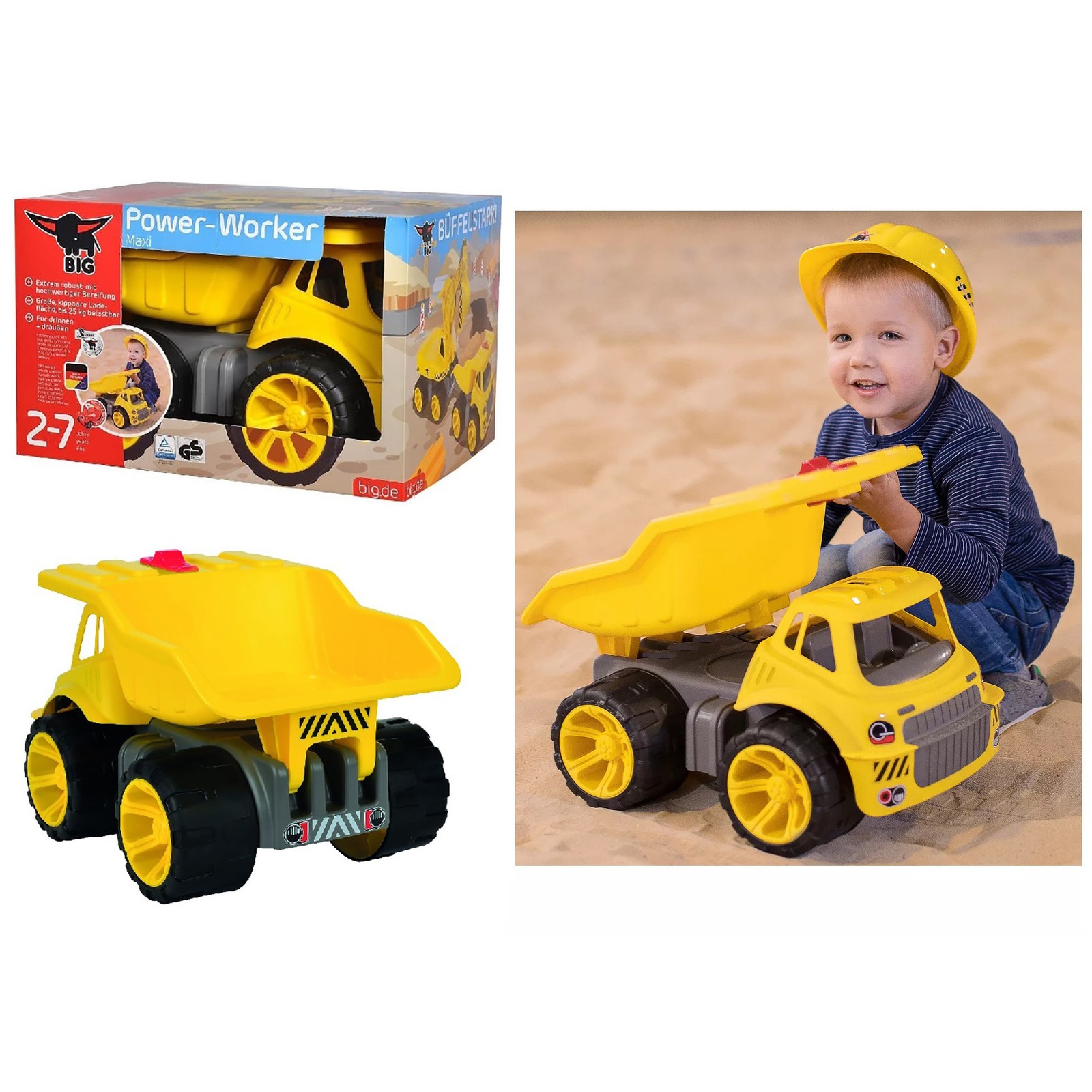 Aquaplay: BIG – Power Worker Maxi Truck Rideon, Toy Playset, 55lb Capacity, Kids