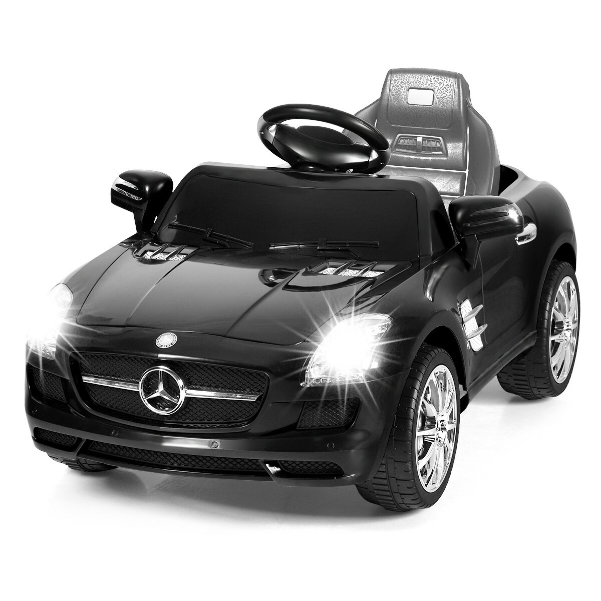 New Mercedes Benz SLS Kids Remote Control Ride on Car with MP3 Black