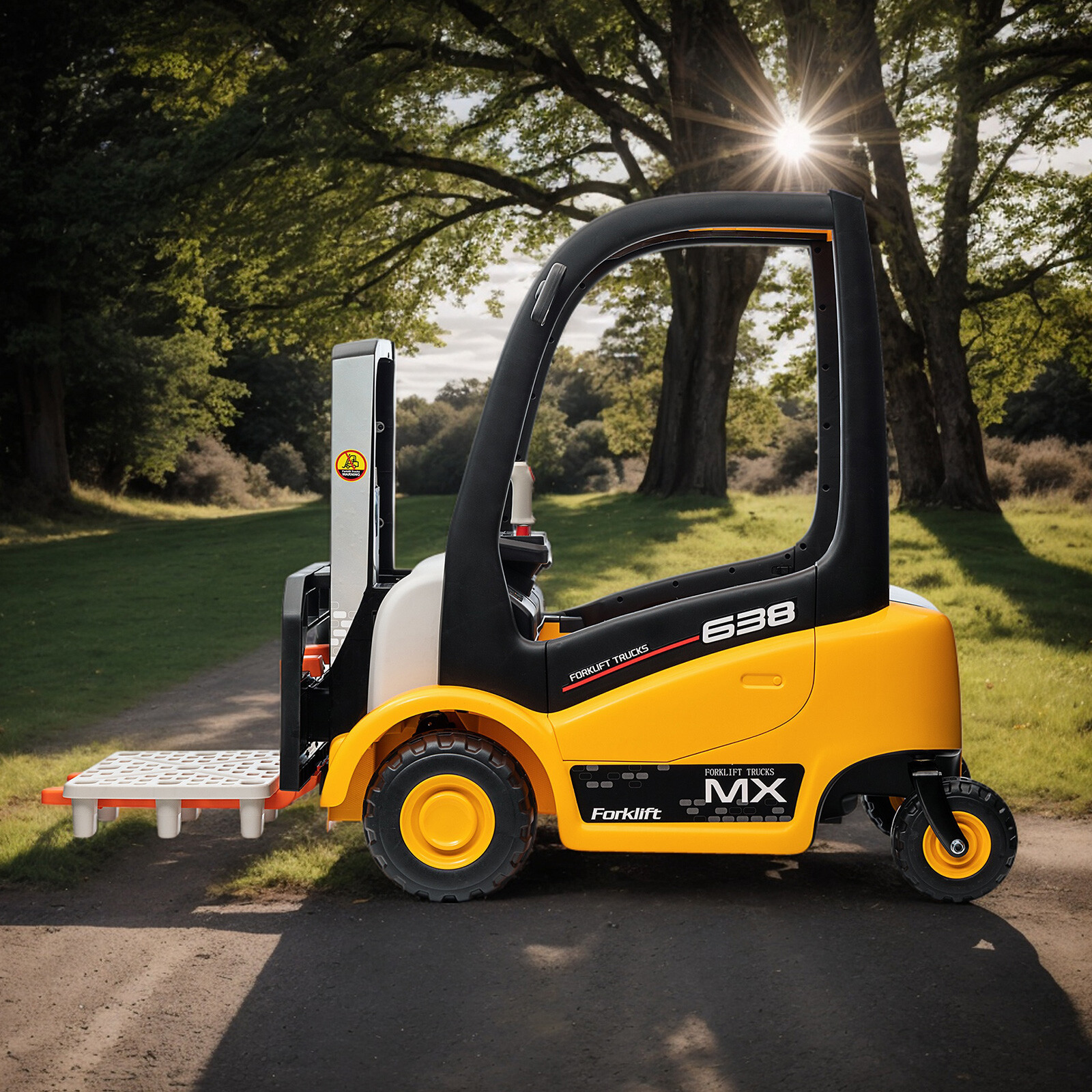 Kids Forklift Ride On Cars W/ Remote Control Battery Powered Electric Vehicle