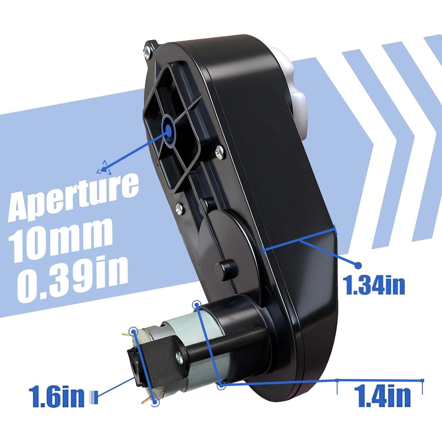 ZChiMiao 2Pack RS390 6V 18000RPM Miniature DC Motor Gearbox RS390, 6v Black