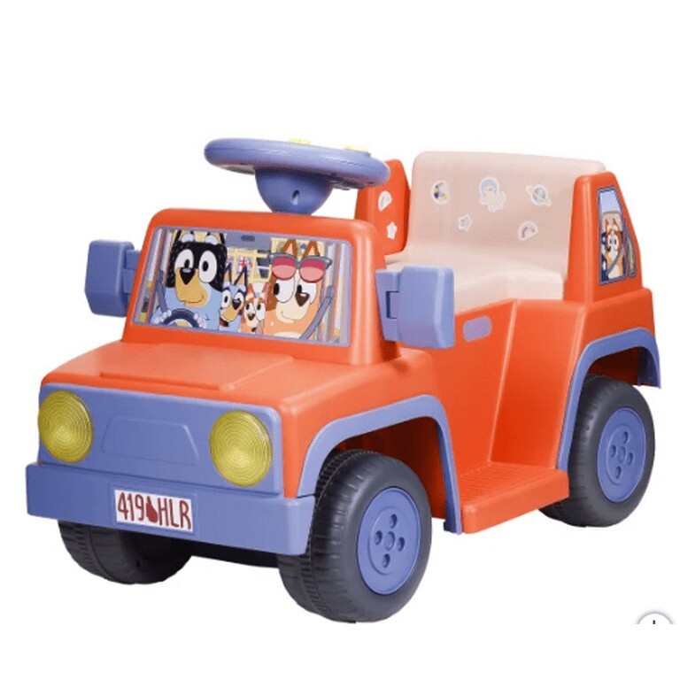 Bluey 6V Ride On Car for Kids with Sound Effects & Music NEW FREE SHIPPING