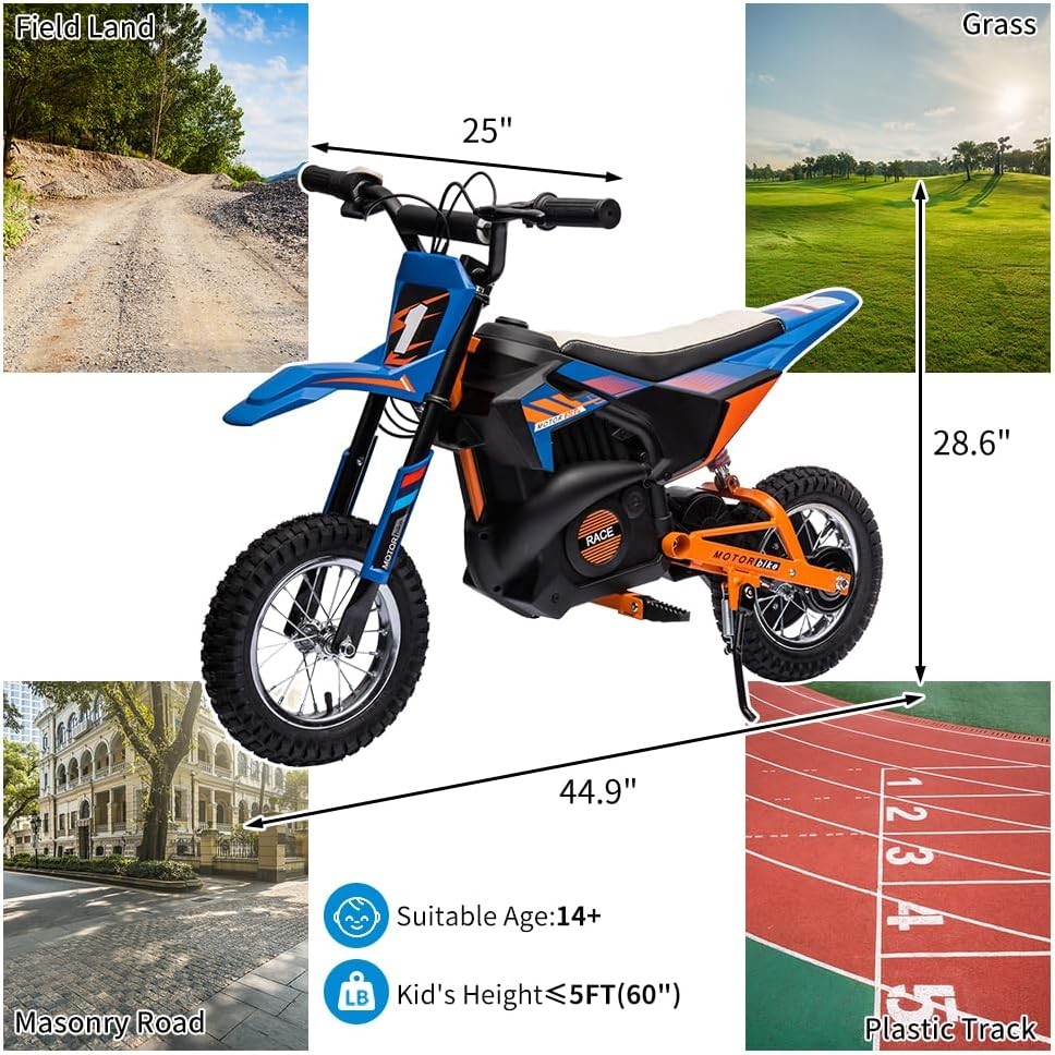 Kids Ride on Dirt Bike 24V Electric Motorcycle Off Road Bike Motocross Child Toy