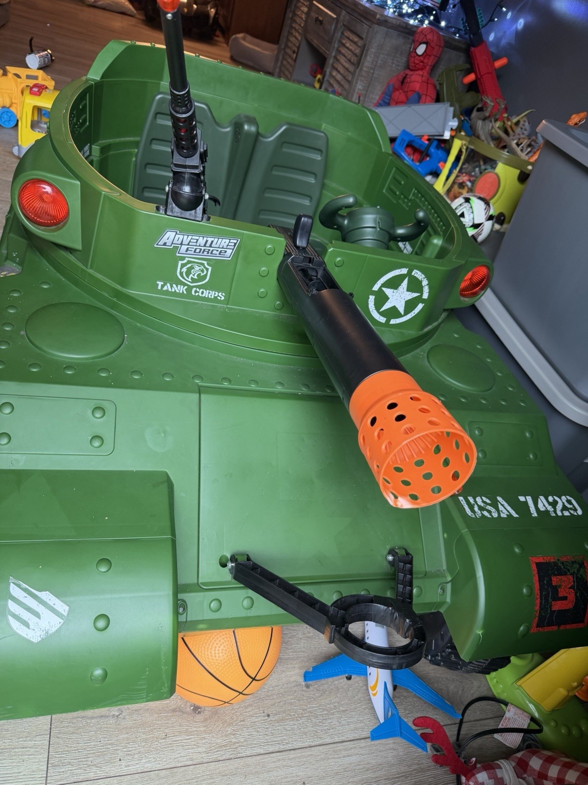 Adventure Force Tank Corps Battery Operated Ride-On Toy Military USA 7429 Green