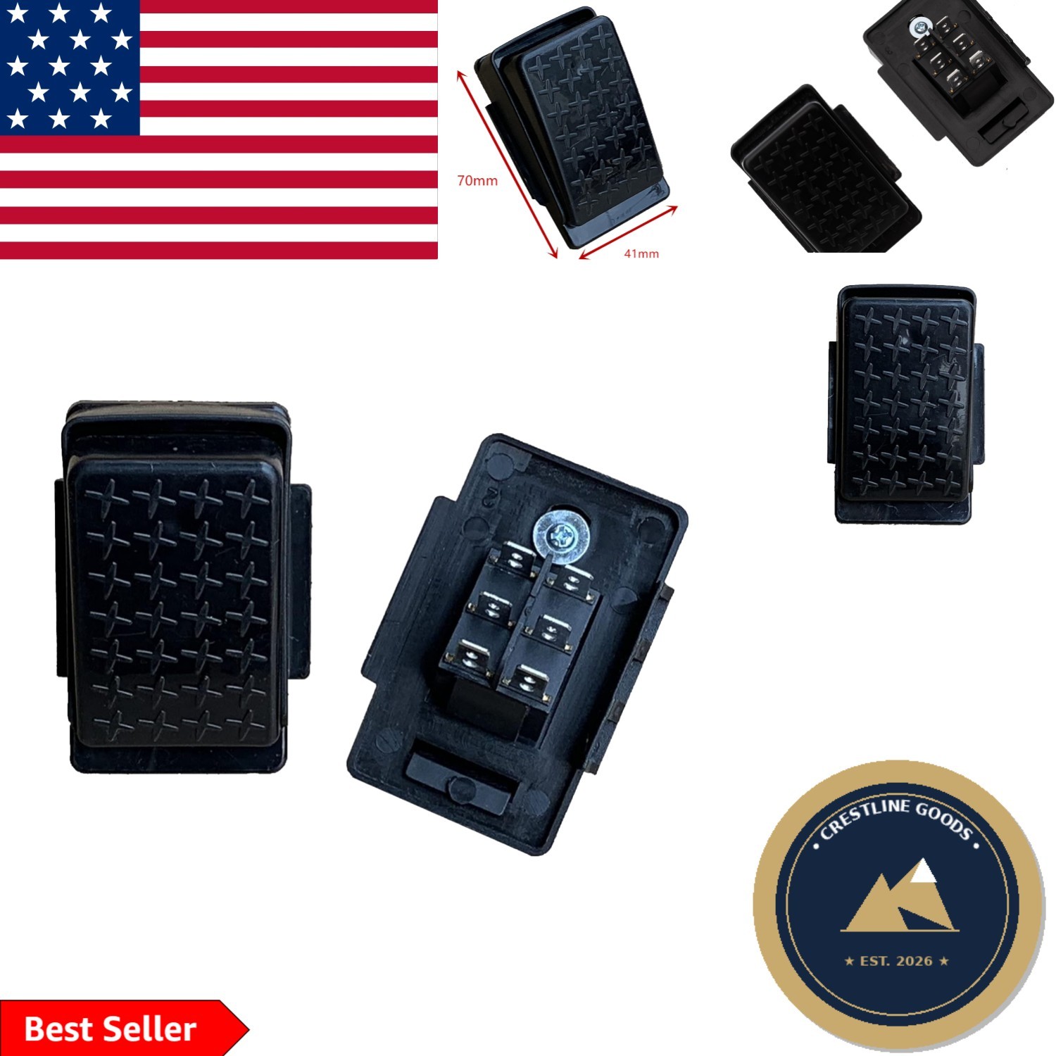 Compact 6-Pin Foot Pedal Switch for Kids Electric Cars – Reliable 12V Control