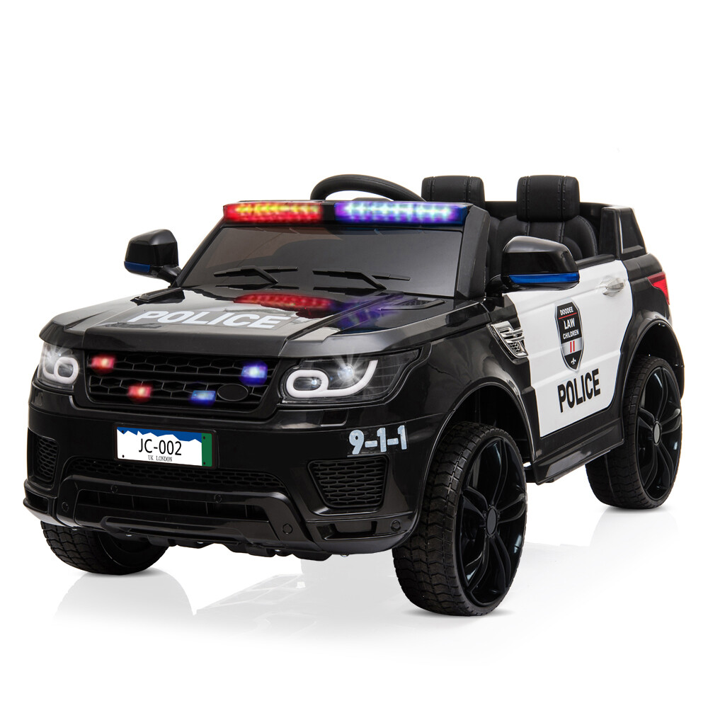 Electric 12V Ride On Police Car Kids Gift SUV Toys Music Light w/ Remote Control