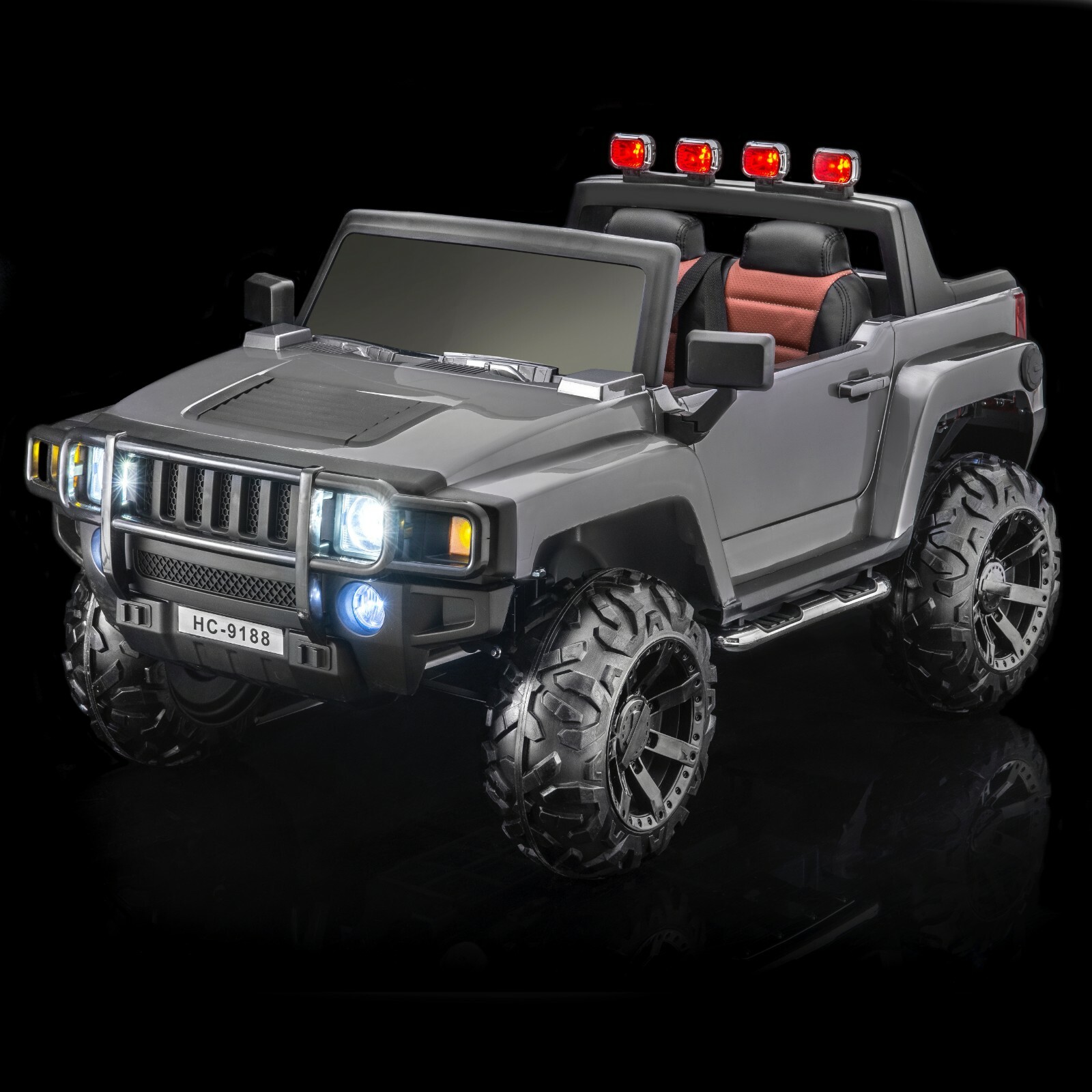 SUPERtrax® Warrior 12v 4×4 Kid’s Ride On Vehicle – Gloss Gray
