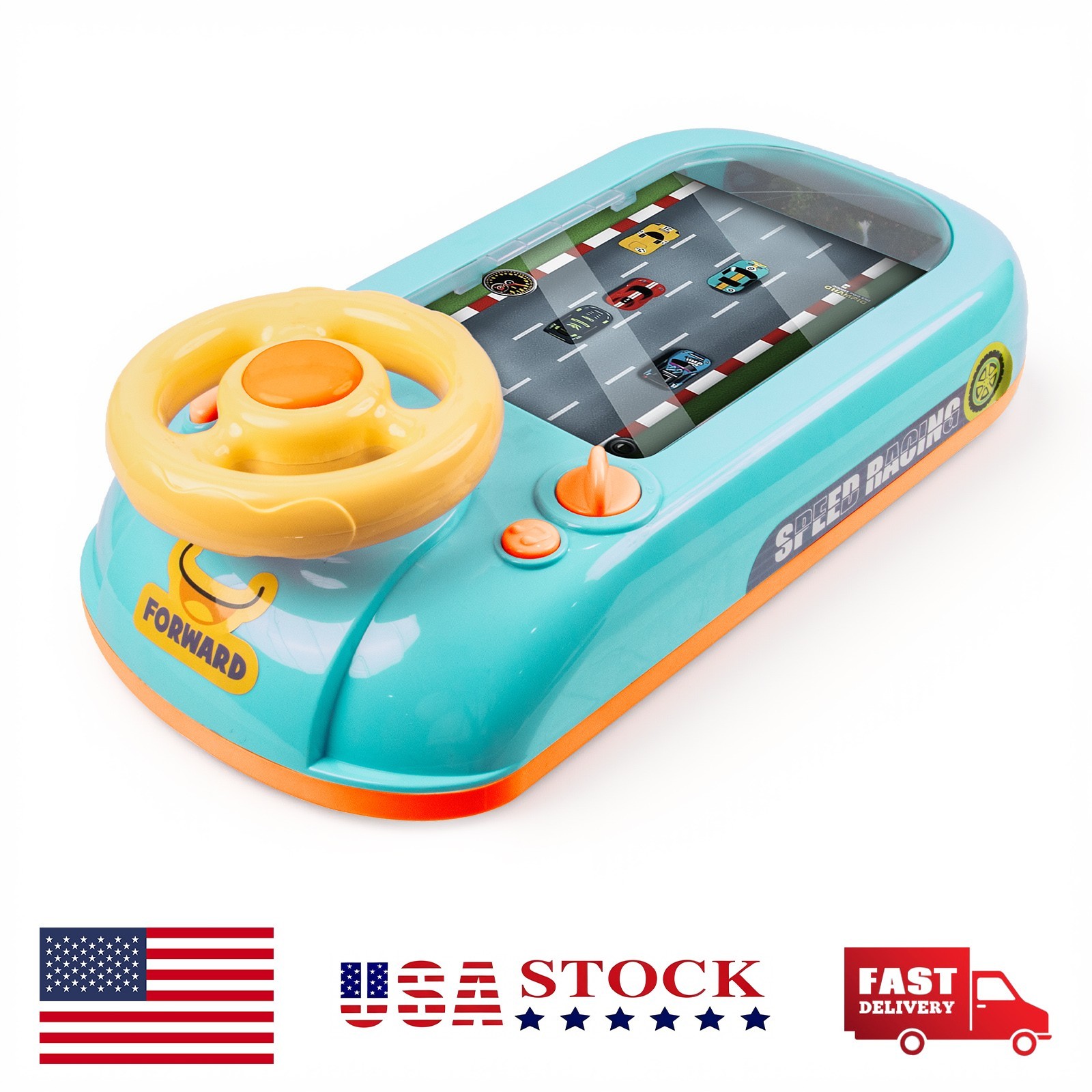Racing Car Steering Wheel Driving Adventure Game Toy Simulation Racing for Kids