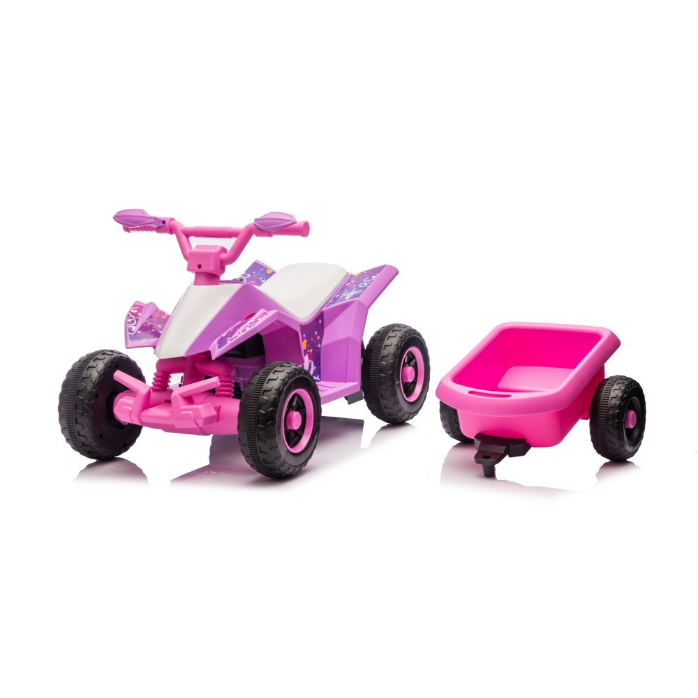 Electric Ride on ATV 4 Wheeler Battery Powered Quad Car Toy for Kids Toddler 3-6