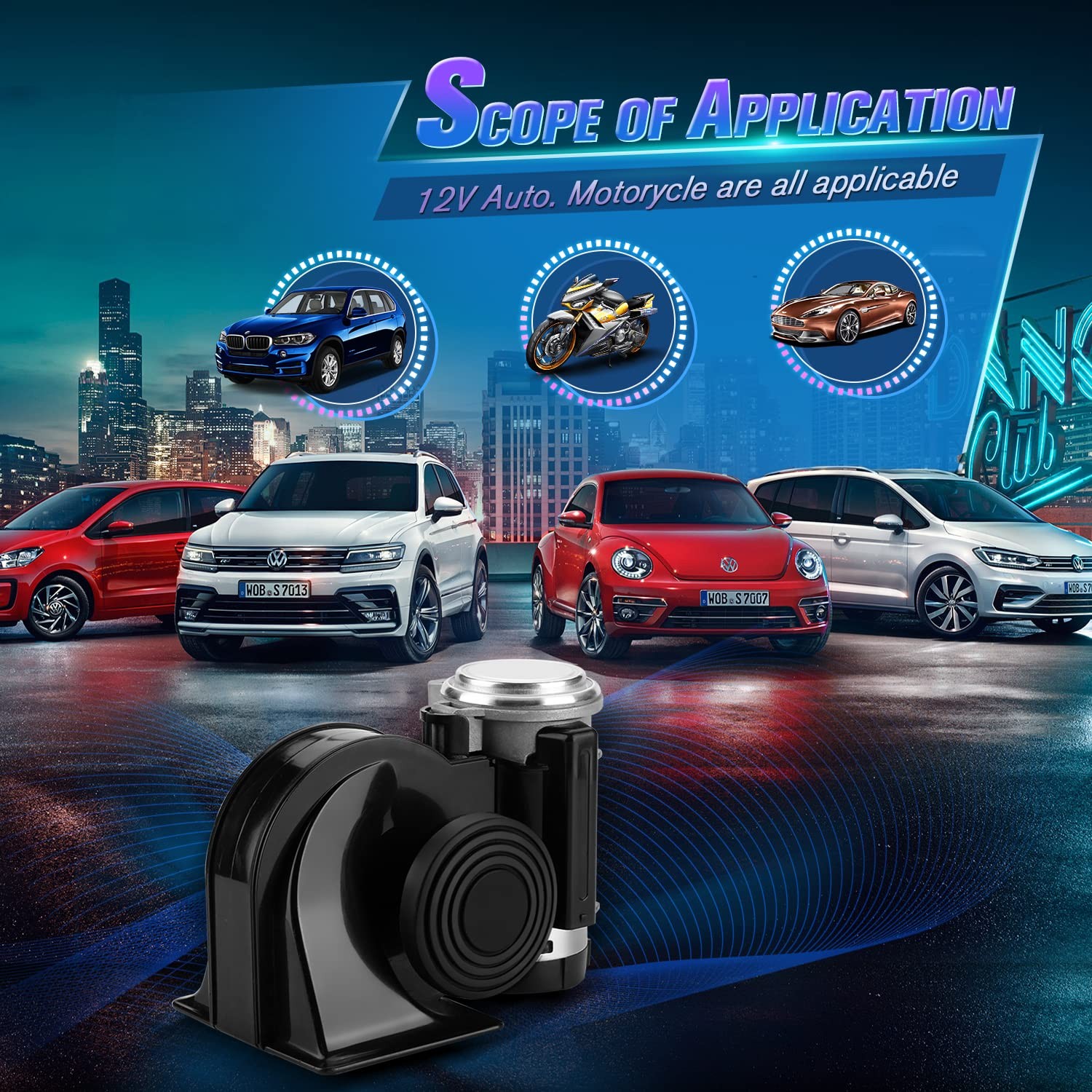 Train Horn Air Horn for Truck, 12V 150DB Snail Train Horn with Automotive Rel…