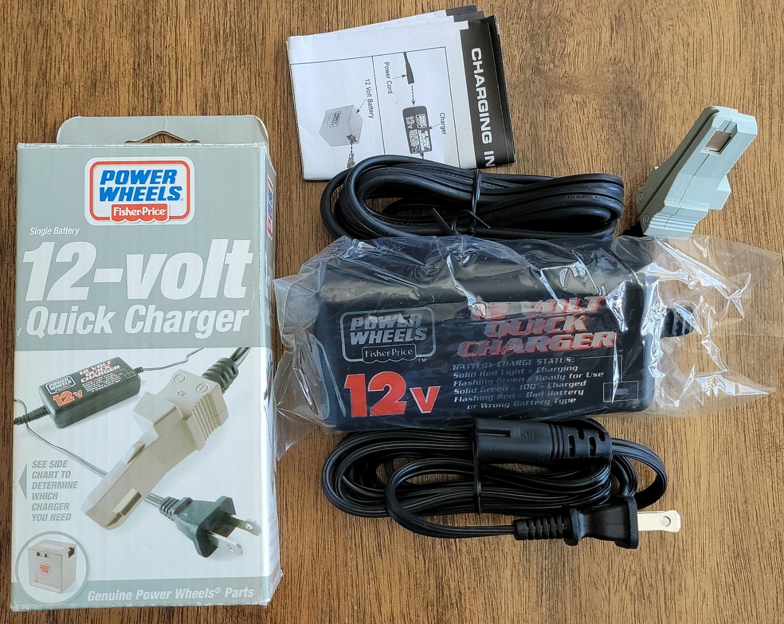 Fisher Price Power Wheels 12-Volt Battery Quick Charger Adapter 12V 2.5A Genuine