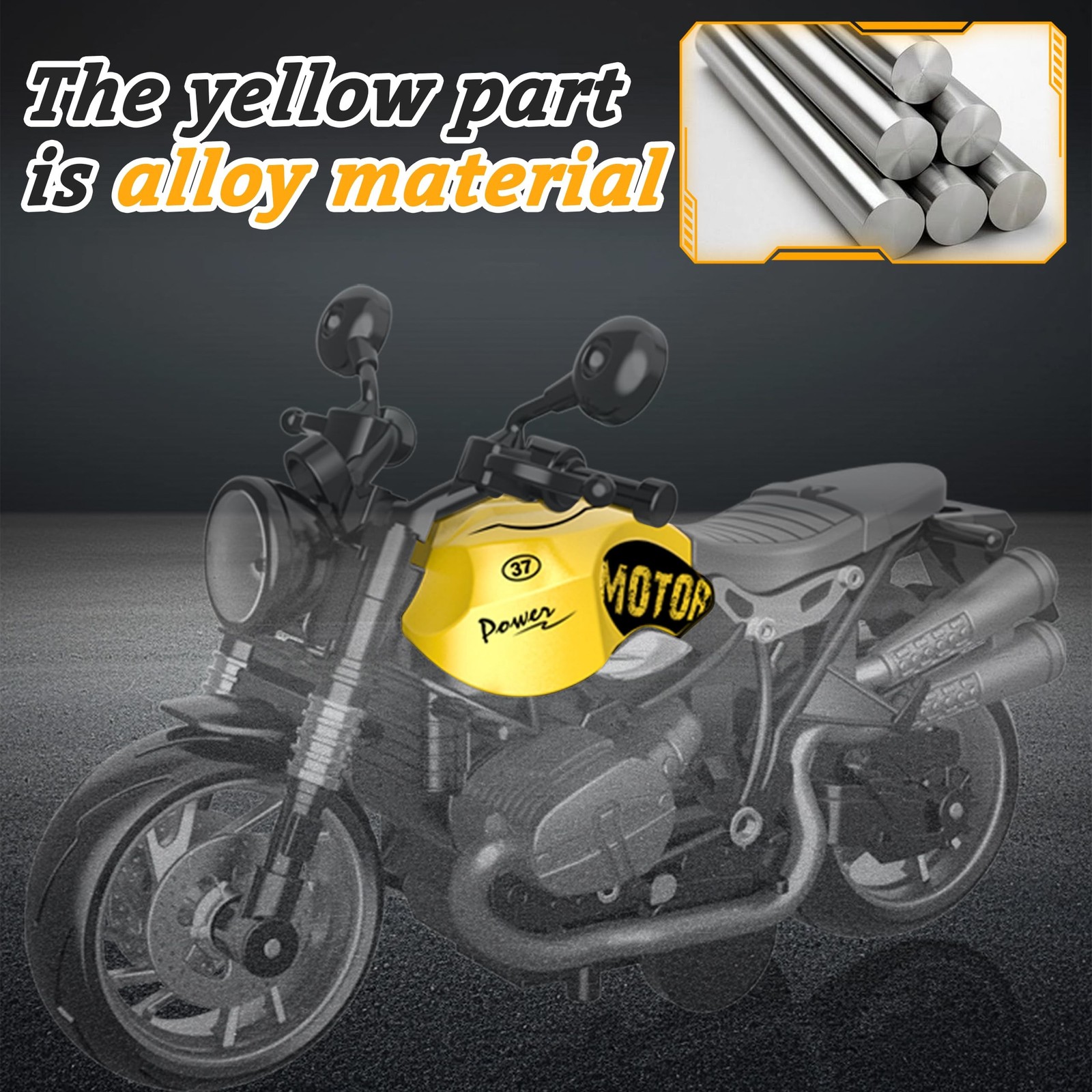 4-Pack Pull-Back Motorcycle Toys – Friction Powered Kids Toy Cars with Lights…