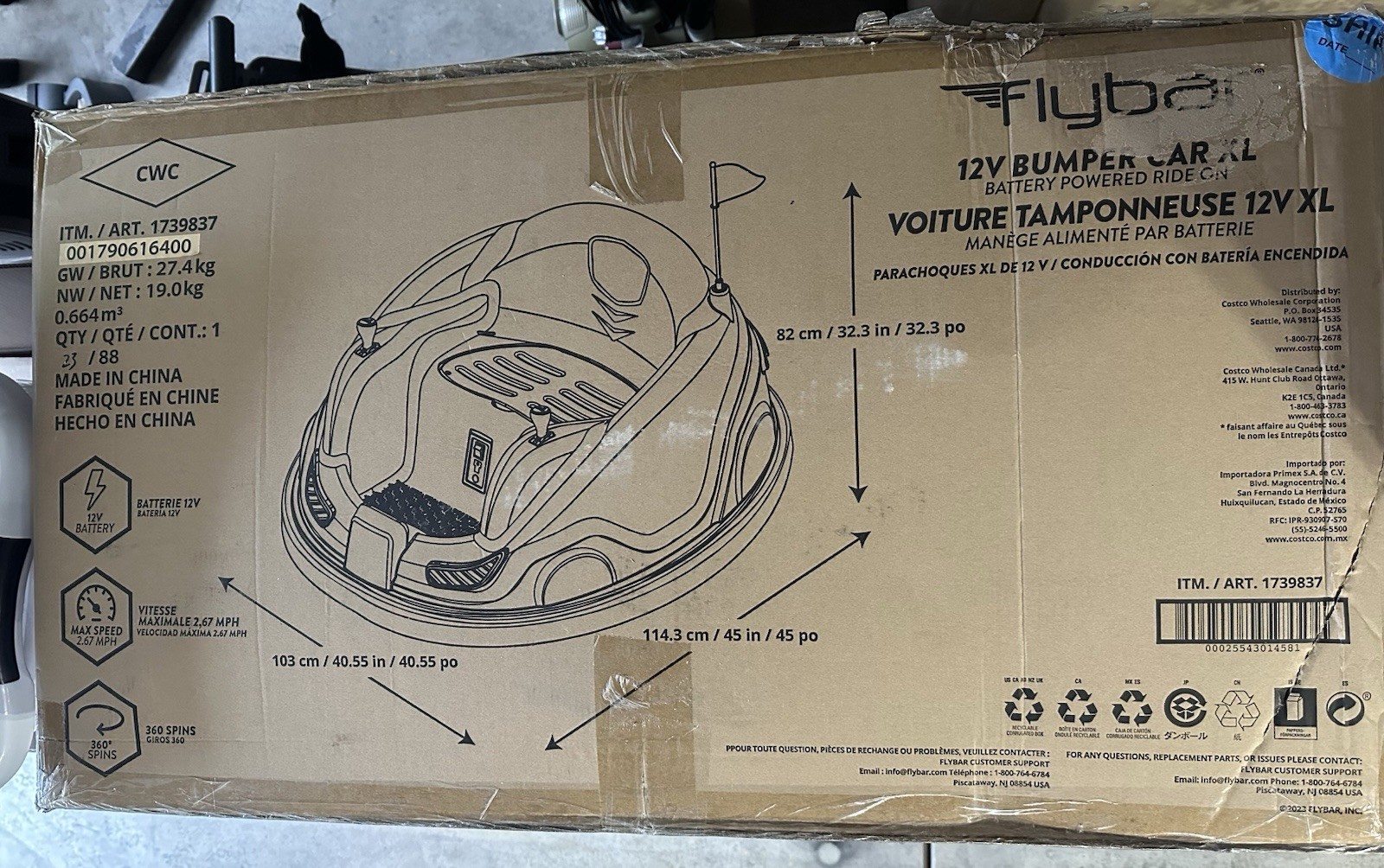 Flybar 12Volt Bumper Car Xl Battery Powered Ride On