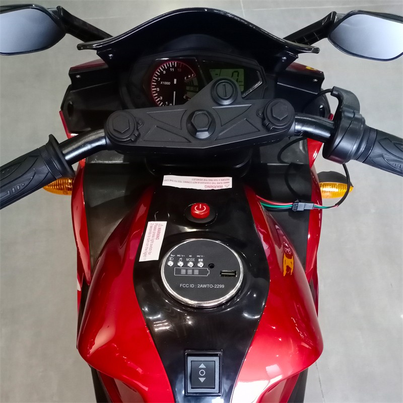 Electric Motorcycle 6/12V Kids Ride On Toy w/ Lighting Wheels for 3-8 Years Old