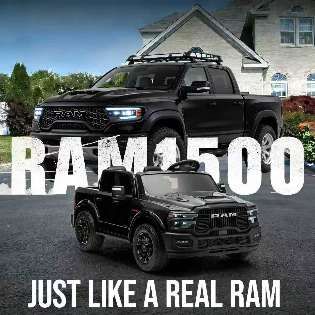 24V Dodge RAM 2500 Ride On Truck 2-Seater Official Remote Bluetooth MP3 USB Kids