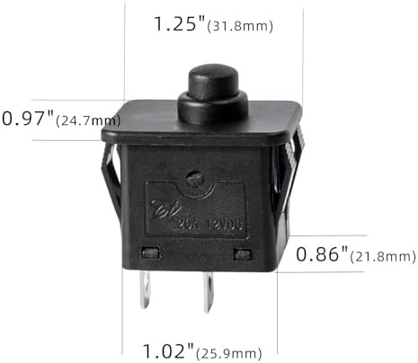 2 Pcs 12volt 6volt 2Pin Plunger Type Power Wheel Foot Pedal Switch Accelerator G