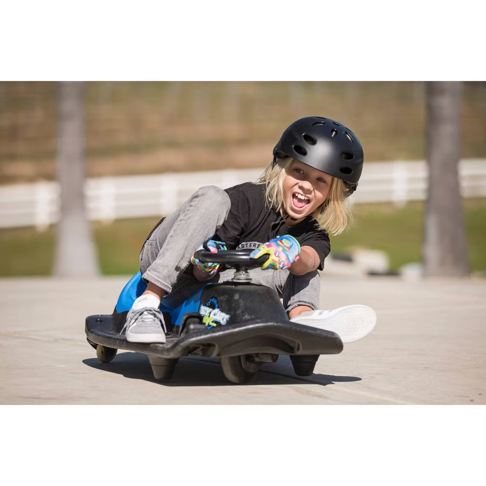 Razor 12V Crazy Cart Shift Electric Drifting Go Kart – Blue/Black