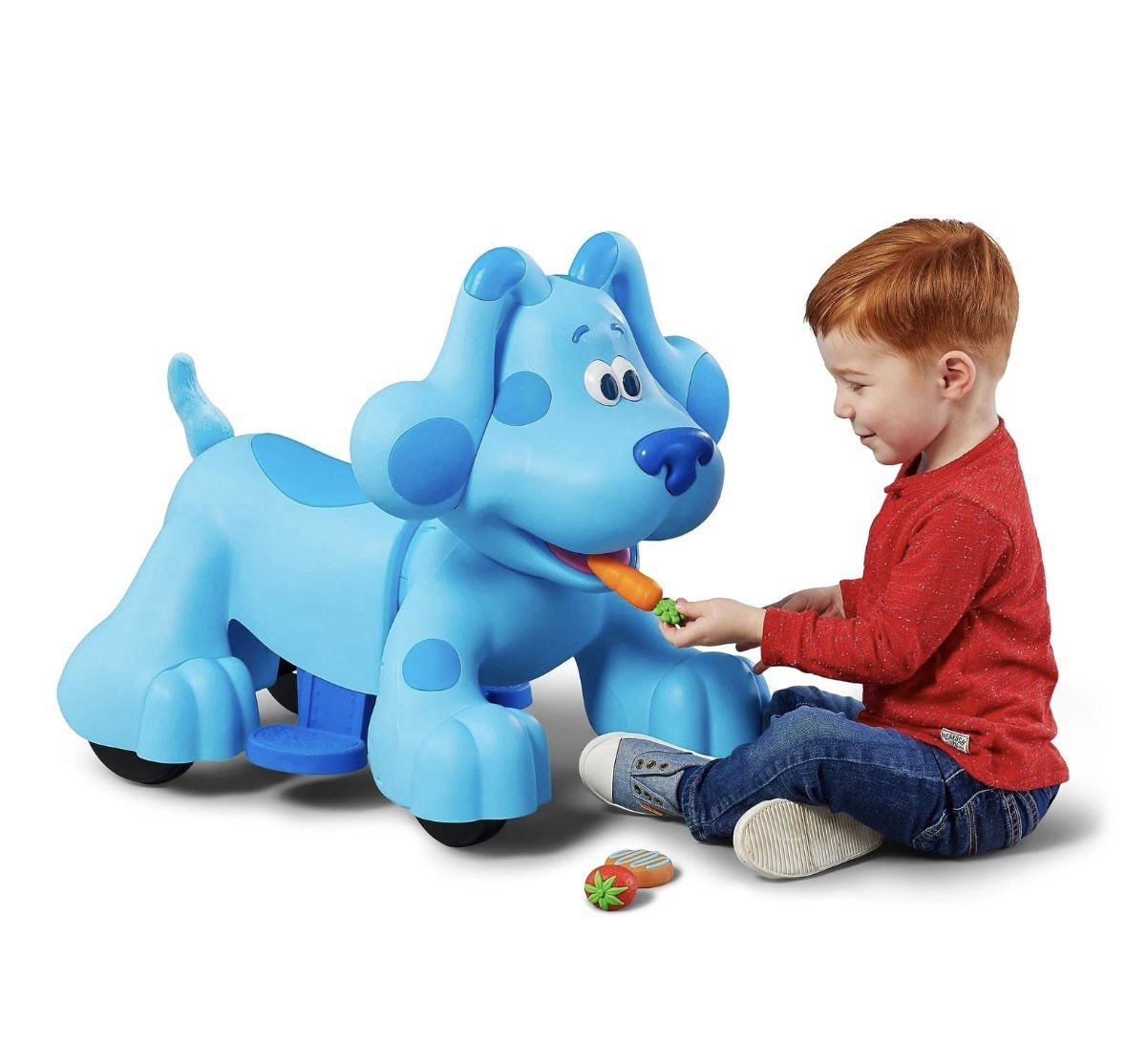 6V Rideamals Blue’s Clues Snack Time Interactive Ride-On Toy, for Ages 18-30 Mon