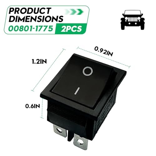 00801-1775 Shifter Rocker Switch DPDT 6 Pin for Power Wheels,fits for Fisher