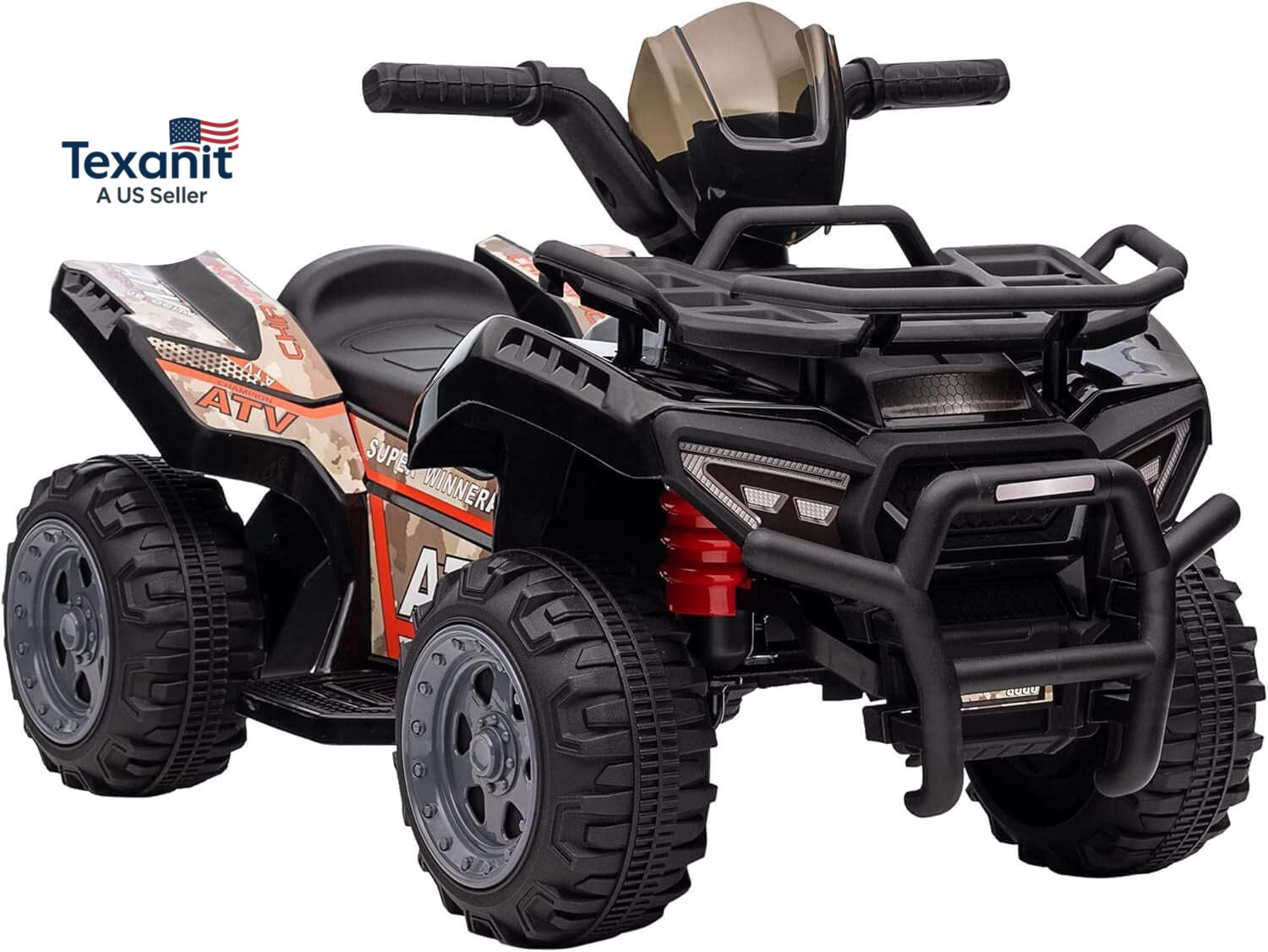 Kids ATV Four Wheeler Ride on Car, Motorized Quad, 6V Battery Powered Electric Q