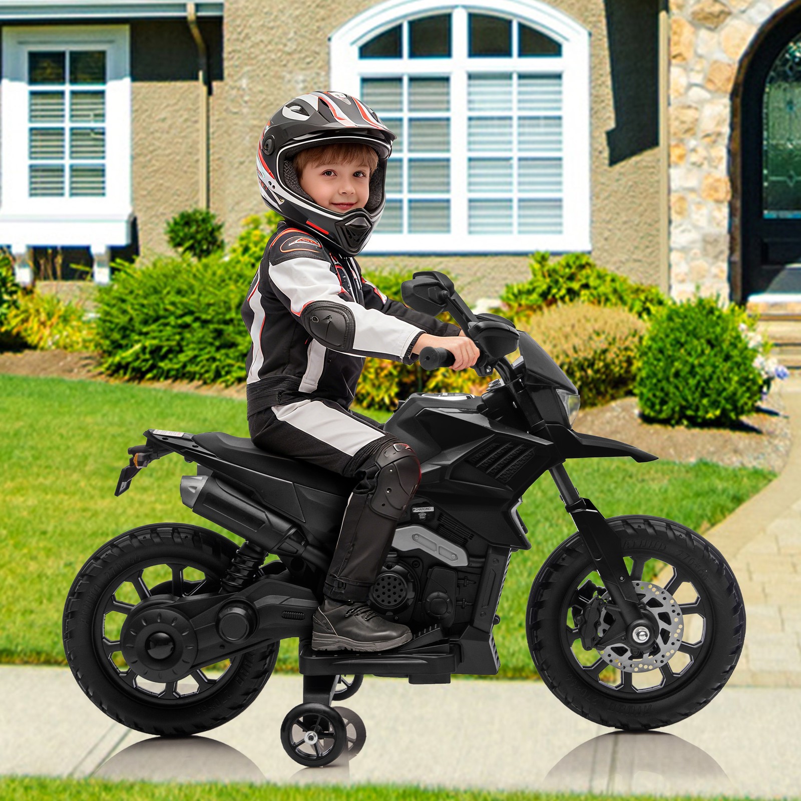 Motorcycle for Kids,Ride on Motorcycle w/ Traning Wheels,Electric Bike for Child