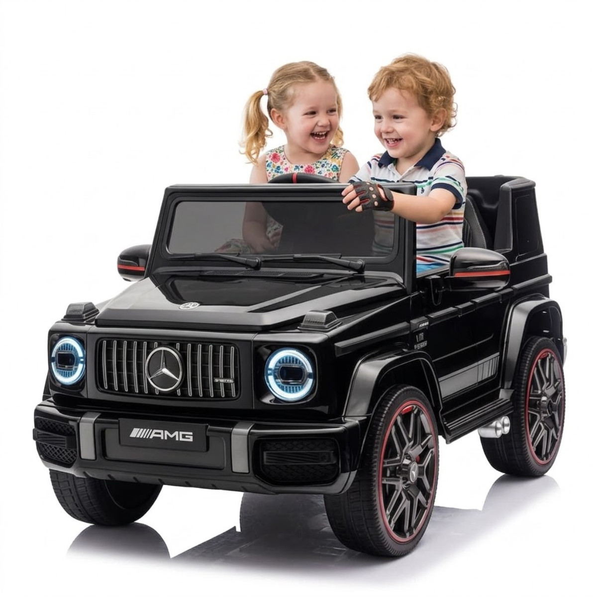 Black Mercedes Kids Electric Ride On SUV G63 Toy Car Remote Control 12V