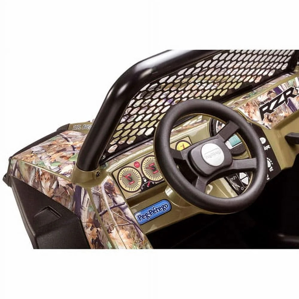 12V Peg Perego Polaris RZR 900 Battery-Powered Ride-On ATV, Ages 3+, Camo