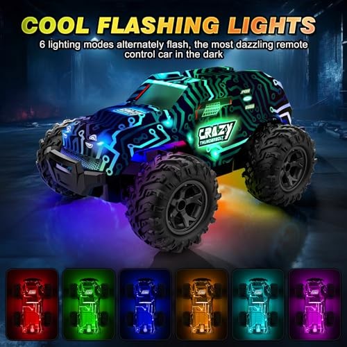 2.4GHz High Speed RC Car, Offroad Monster Hobby Racing Car with LED Blue