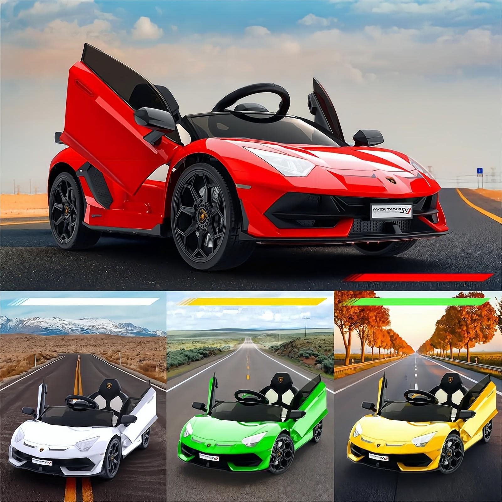 Ride on Car for Kids 12V Electric Vehicles Battery Powered Sports Car w/ Control