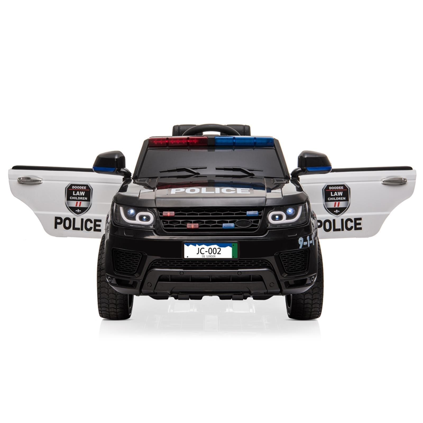 Electric Police Car Kids Ride On SUV Toy RC w/ Remote LED Light for 3 to 8 Ages