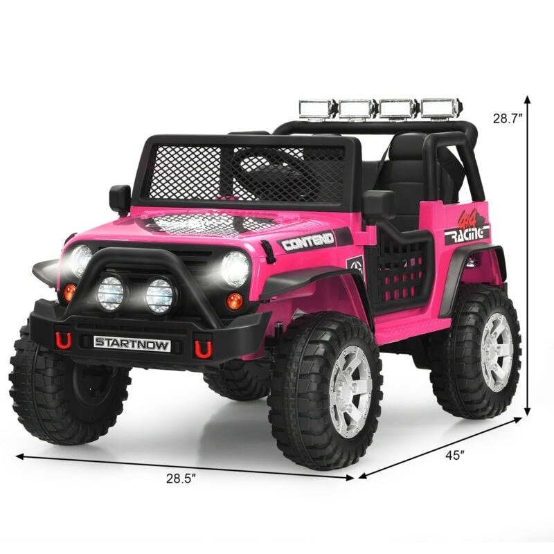 SEHOMY XMX618 Pink Battery Powered Ride-On Car, Vehicles Theme Ages 3-7