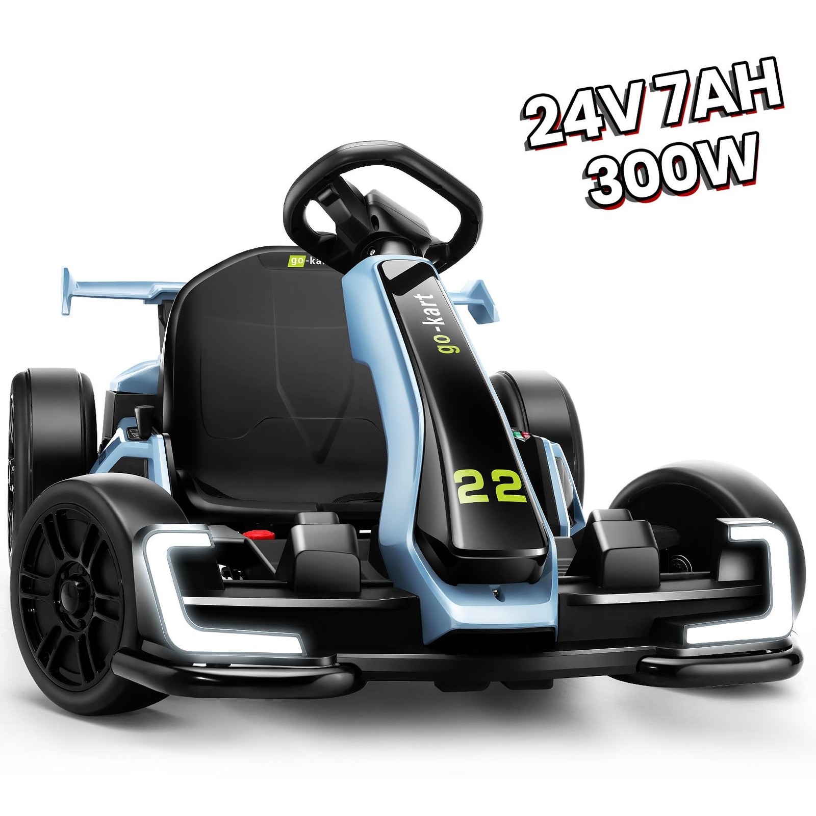 Go Kart for Kids 24V Electric Drift Kart Car with Adjustable Seat 300W Motor