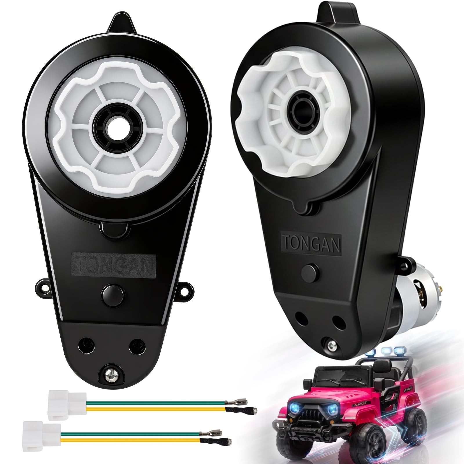 High-Speed 12V RS550 Motors for Kids Ride-On Car – 40000RPM Gearbox, 2Pcs