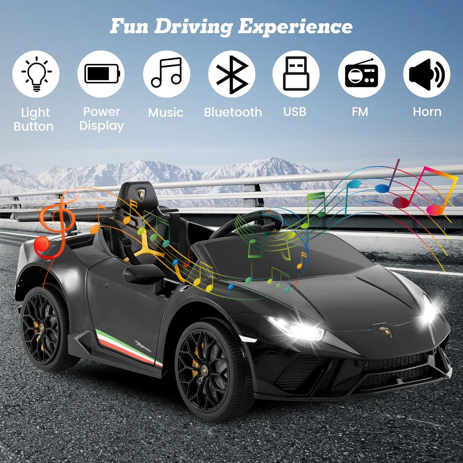 Licensed Lamborghini Huracan Ride on Car by , 12V Kids Electric Vehicle with Rem