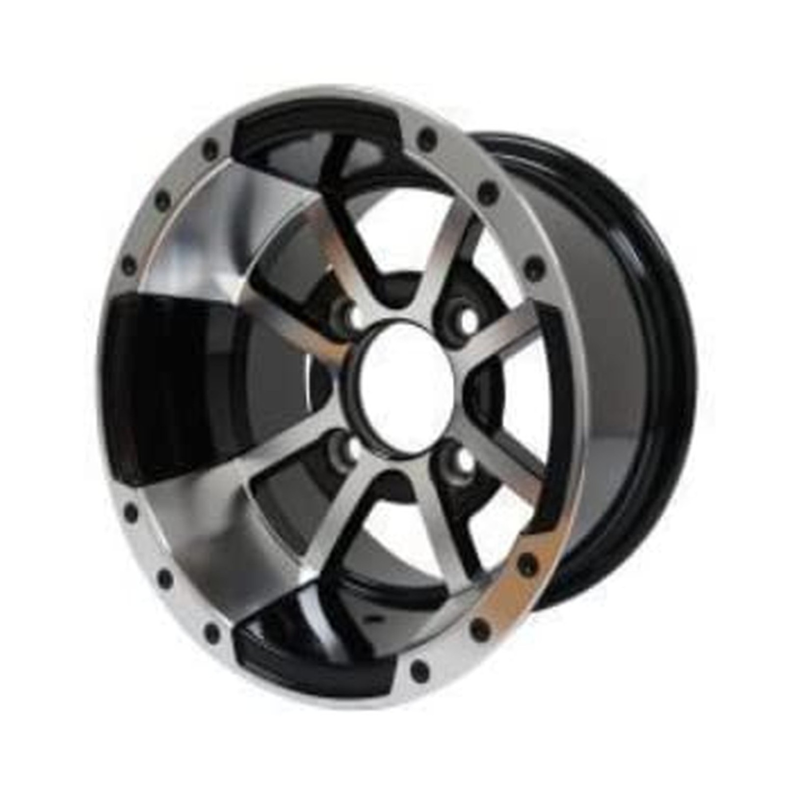 10″ STORM TROOPER Machined/Black Wheels and 205/50-10″ DOT Golf Cart Tires – …