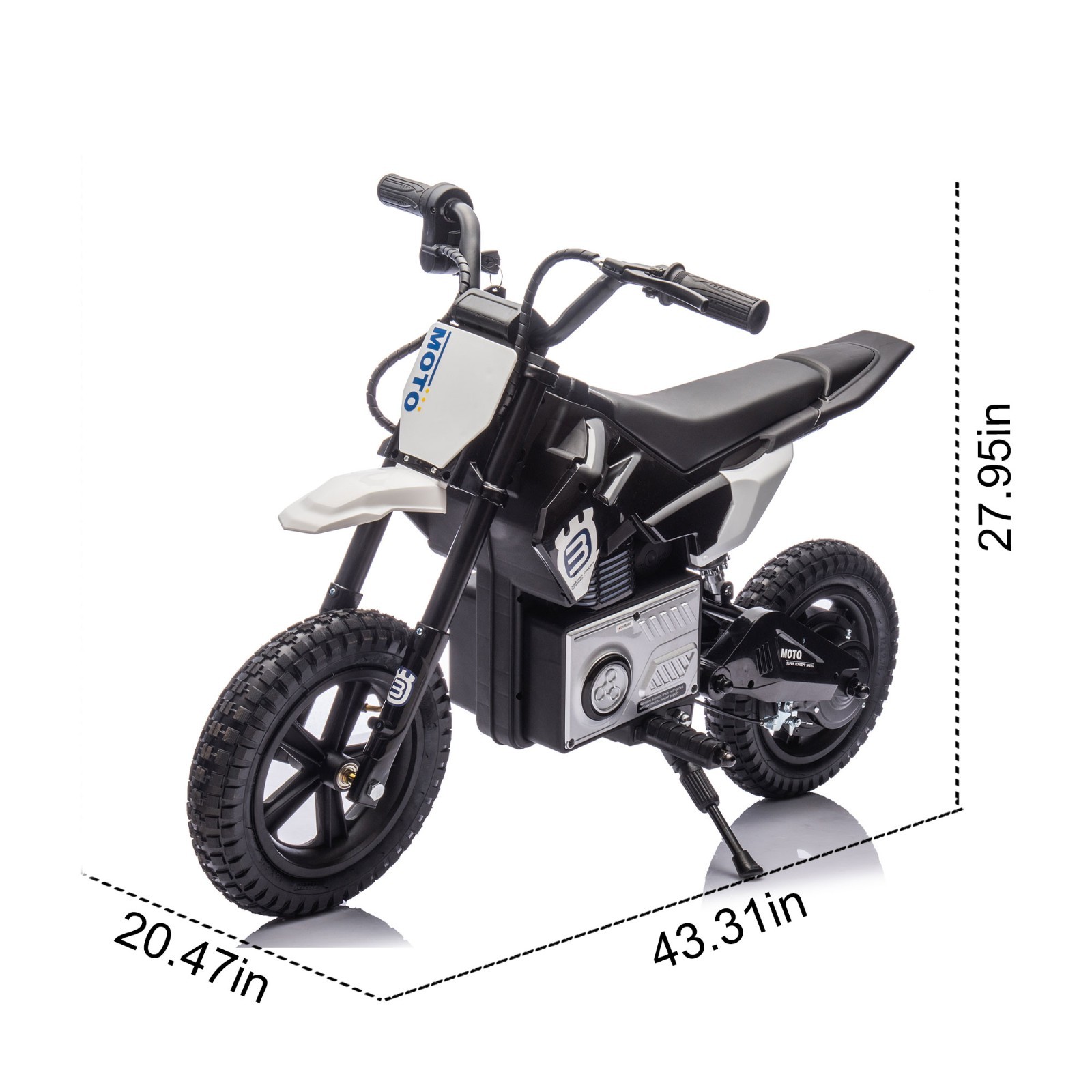 24V Kids Ride On Electric Dirt Bike Motocross 200W Motor Bluetooth LED Age 5-12