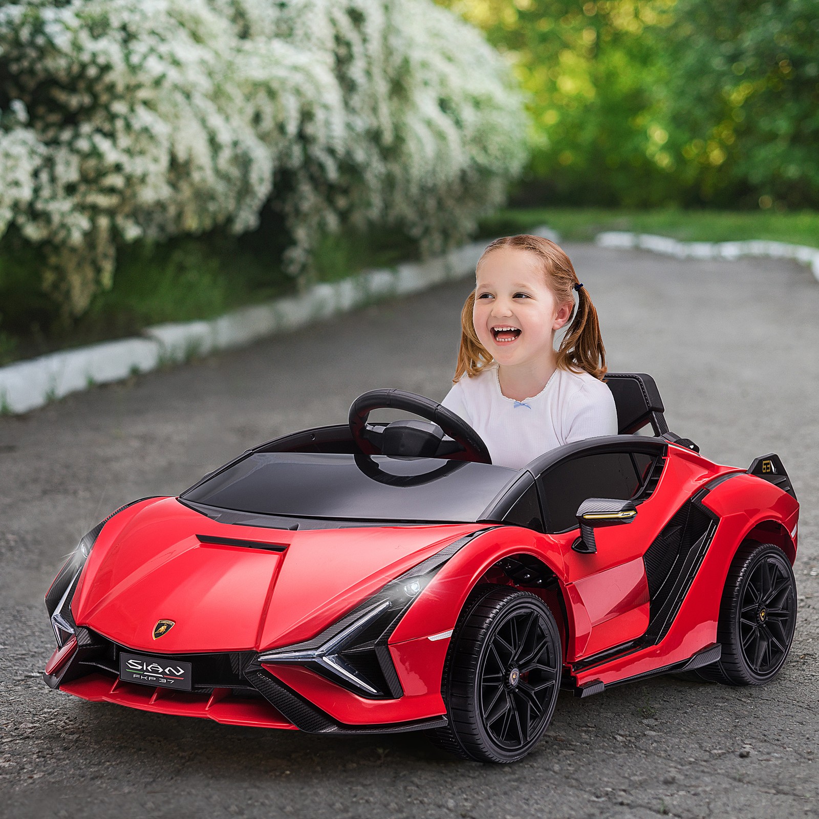 12V Lamborghini SIAN Licensed Electric Car for kids, Black