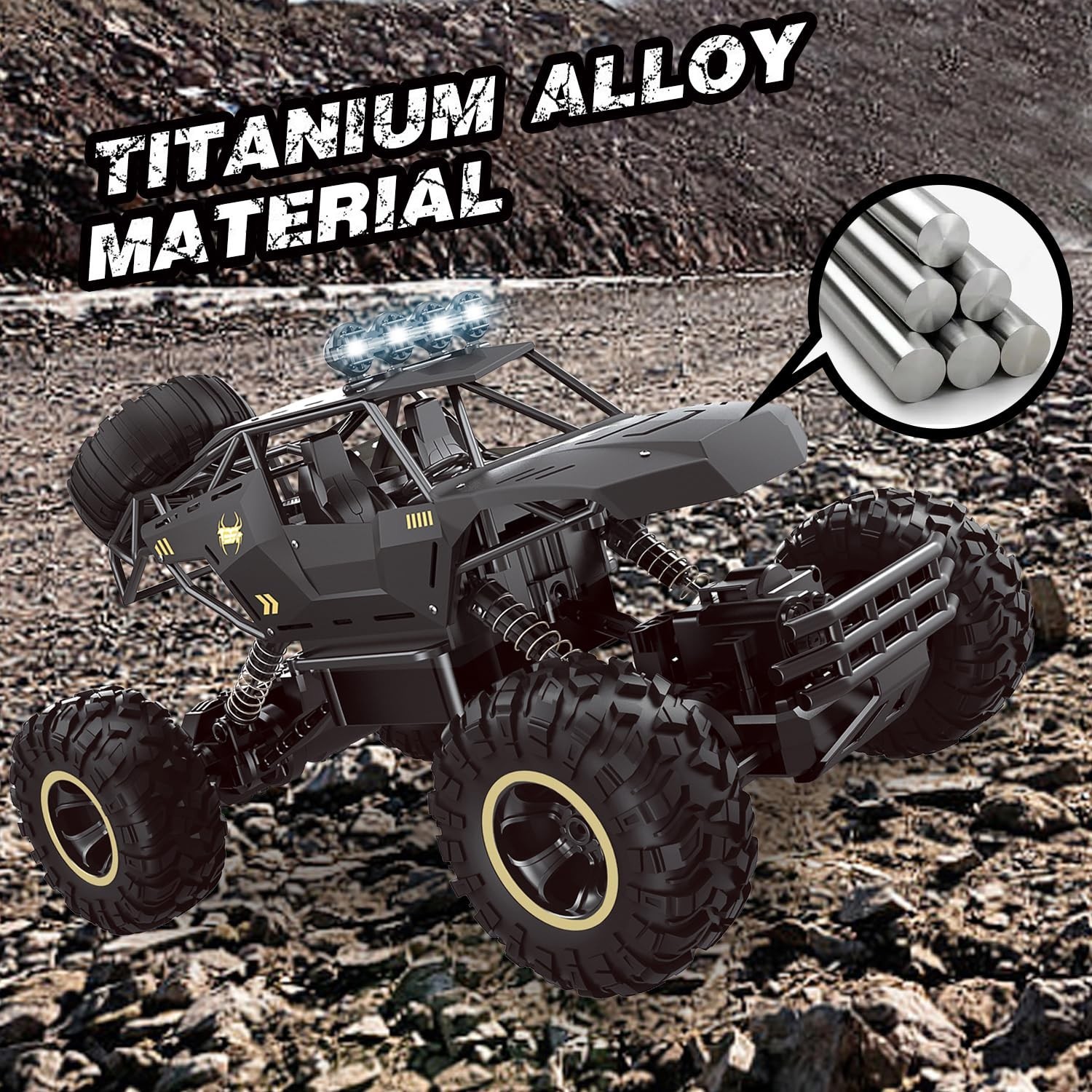 Jiakora RC Cars Remote Control Car 1:12 Off Road Truck, Metal Shell LED Headl…