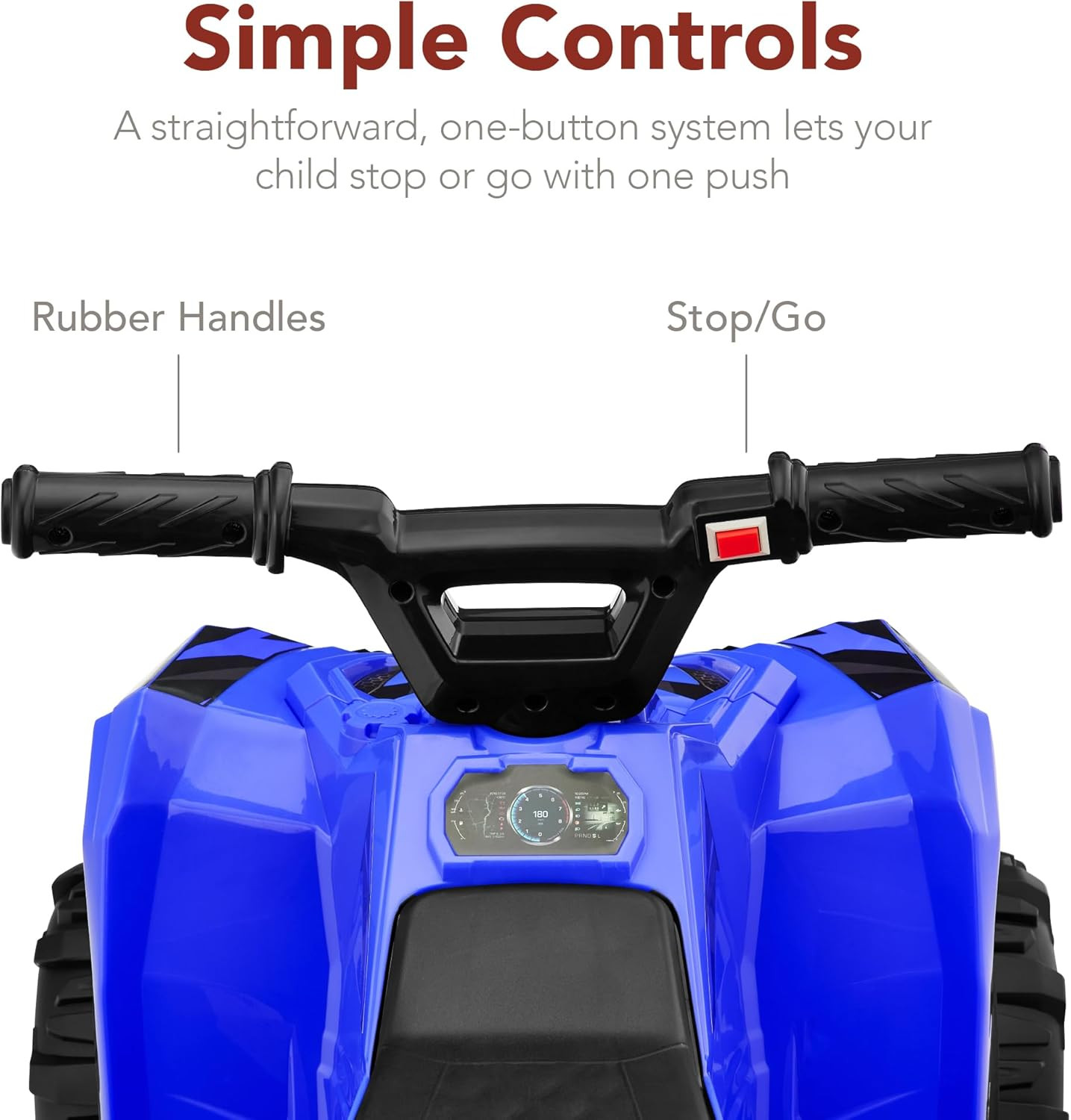 6V Kids Ride on Toy, 4-Wheeler Quad ATV Play Car W/ 1.8MPH Max Speed, Treaded Ti