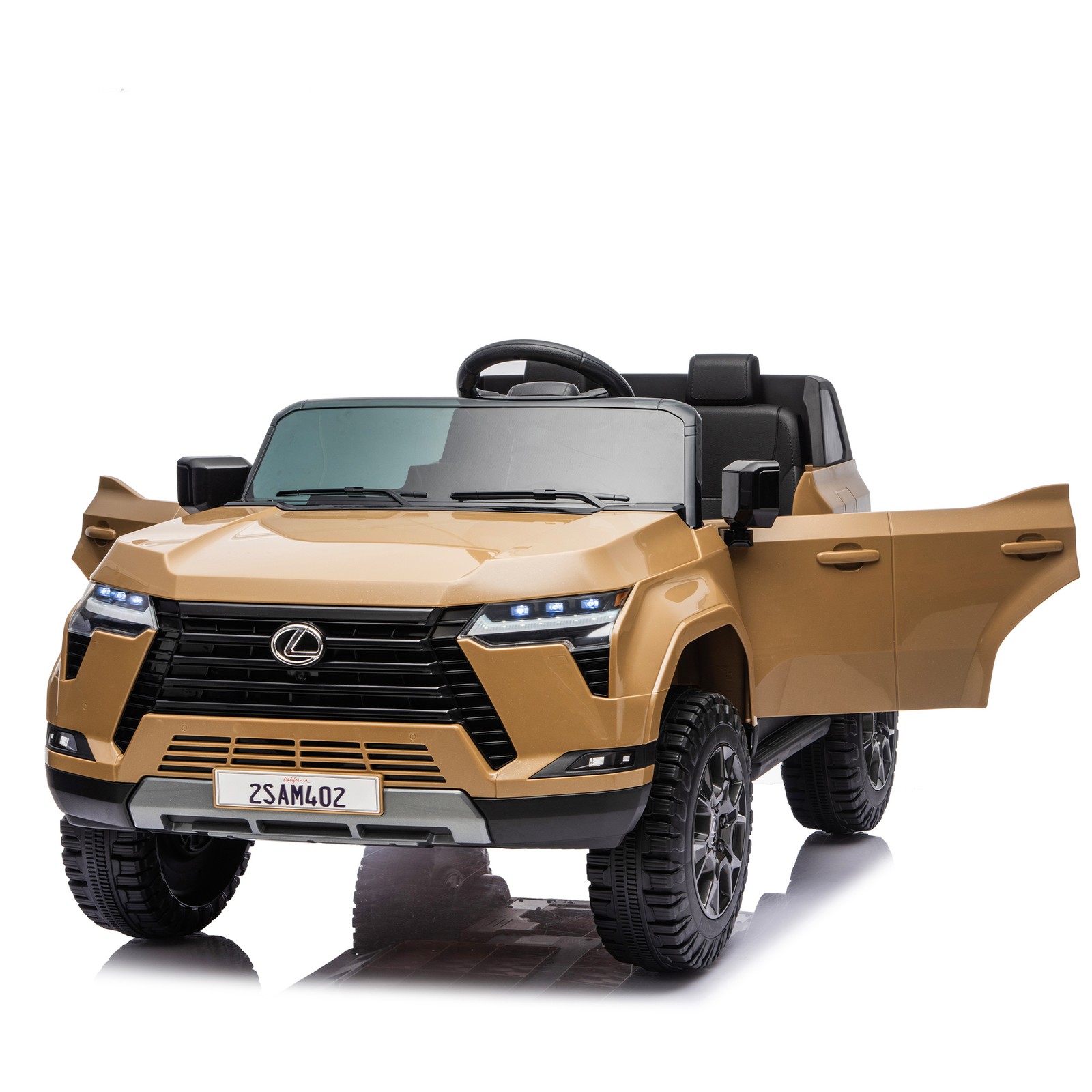 24V Lexus GX550 2-Seater Car, 2.4G Remote, Suspension, LED, Bluetooth, Ages 3-6