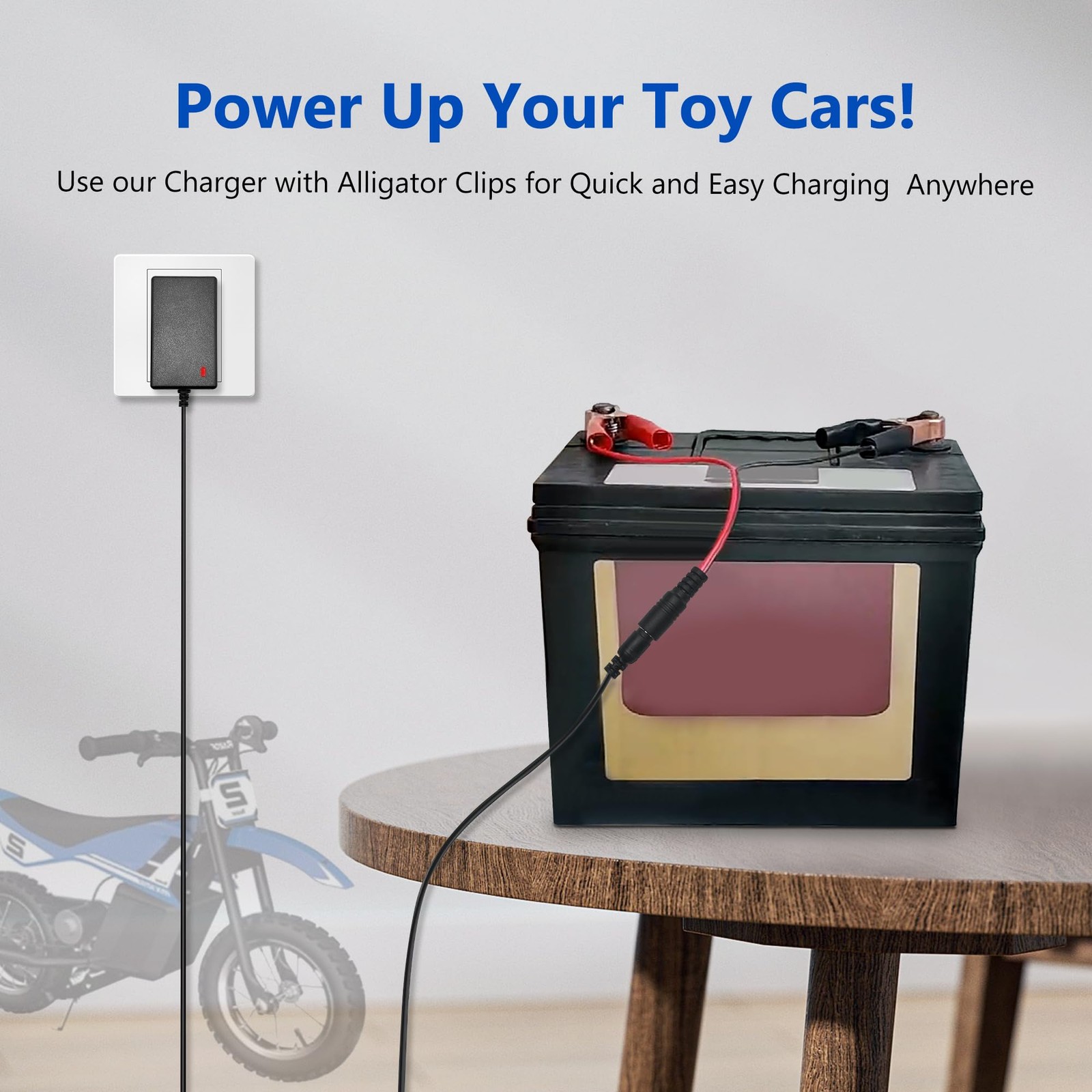 12V Battery Charger for Kids Ride On Toys, Electric Cars, ATVs, Motorcycles, …