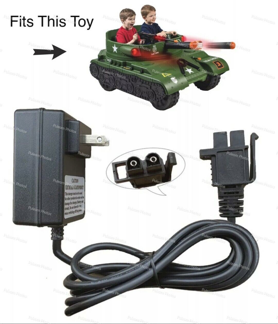 🔥24V B Charger for Thunder Tank Fom Walmart Power Cord Plug Ride ON TOY🔥